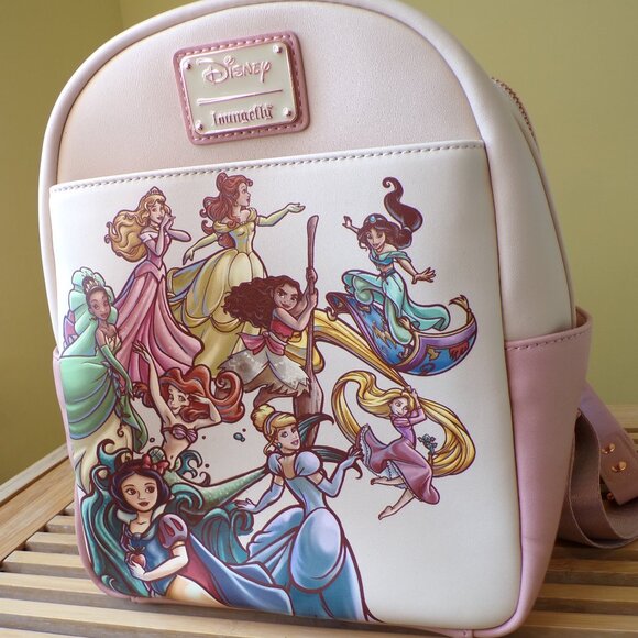 Loungefly Princess Sketch Cinderella Aurora Moana Jasmine Belle Mini Backpack - Picture 16 of 16